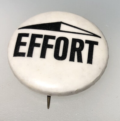 Vintage Effort Activism Activist Attempt Try Endeavor Intent Button Pin Pinback