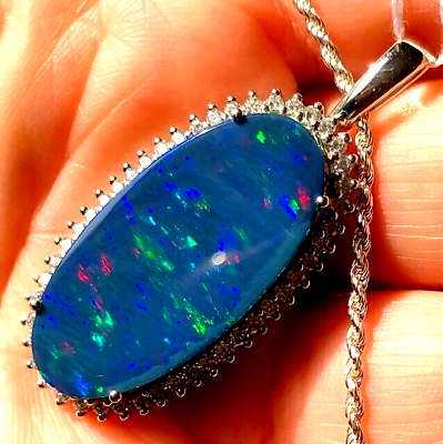 Natural black 2024 opal necklace