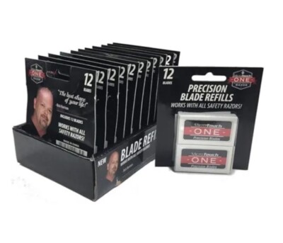 144 Premium MicroTouch ONE Nostalgic Precision Double Edge Razor Blades