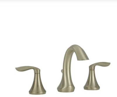 Moen Eva Brushed Nickel 2-handle High-Arc Bathroom Faucet. No valve included