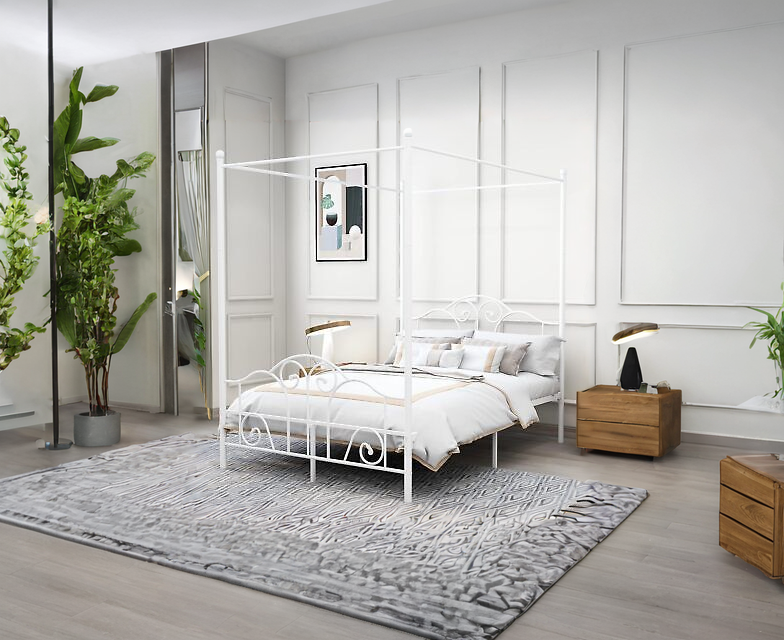 Full Unmatched Comfort: Classic Canopy Bed for Stability and Relaxation