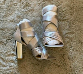 Silver heels size 6 new
