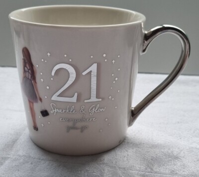 21 Sparkle And Glow Everywhere You Go Mug  Birthday Anniversary New