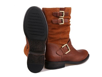 GEOX RESPIRA DAMEN ANKLE BOOTS STIEFEL GEOX RESPIRA CATRIA BRAUN D04LQA-0TC22-C6001