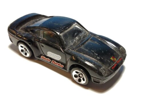 Vintage Hot Wheels PORSCHE 959 Black Twin Turbo 5 Dots 1/64 Diecast Vintage Hot Wheels PORSCHE 959 Black Twin Turbo 5 Dots 1/64 Diecast
