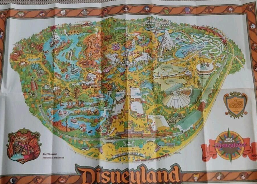 アメリカ・ディズニーランド・1979年版・巨大マップポスター