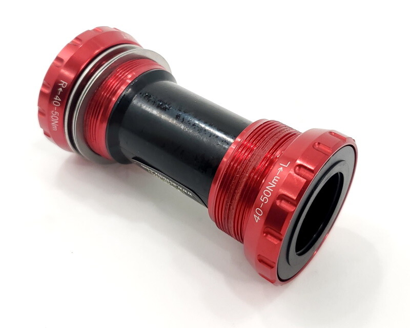 ACS Crossfire Bottom Bracket BB Cup Set, Red 68/73mm Width x 24mm