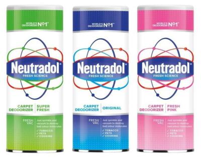 Neutradol Carpet Deodoriser 400g (various) for Eliminating Bad Odours