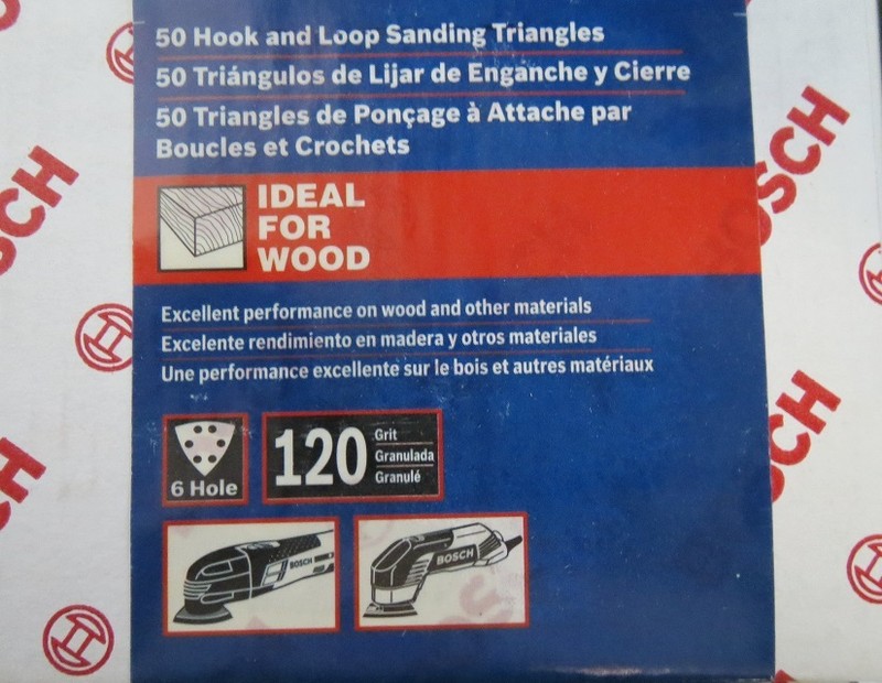 Bosch Sdtw041 40 Grit Detail Sanding Triangles White 50 Pack Italy Tools Workshop Equipment Power Tools