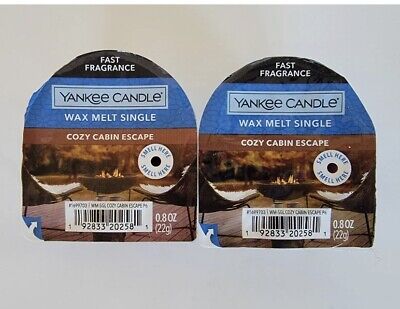 Lot of 2 Yankee Candle Fragrance Wax Melts in Cozy Cabin Escape New