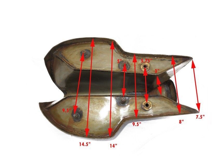 Petrol Tank 10-12 Gallon Reproduced Steel Fits BMW Hoske Heinrich