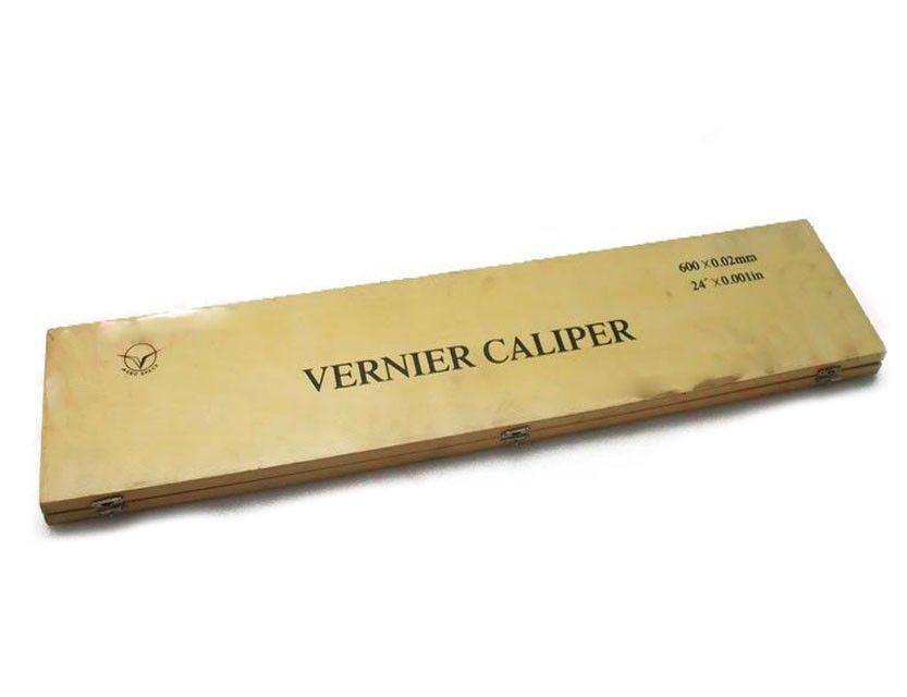 600mm 24" Hardened Stainless Steel Vernier Caliper With Wooden Box 