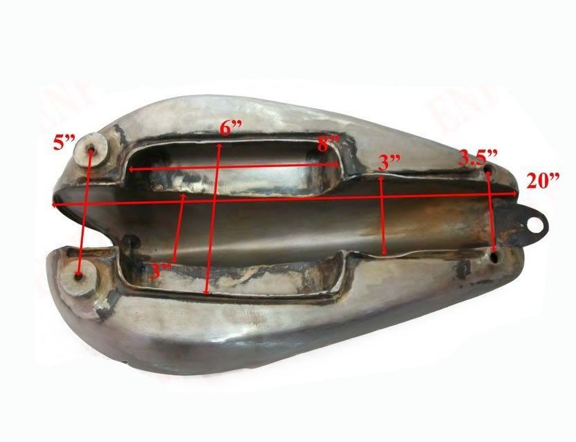 Fits 1965 Triumph T120R TR6 650cc 4 Gal Raw Fuel Tank With Grill Rack 