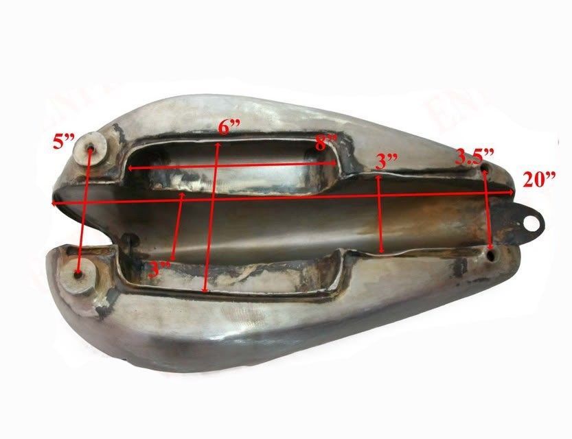 1965 Raw Fuel Tank with Grill Rack 2.5 Gal Fits Triumph T120r Tr6 650cc  