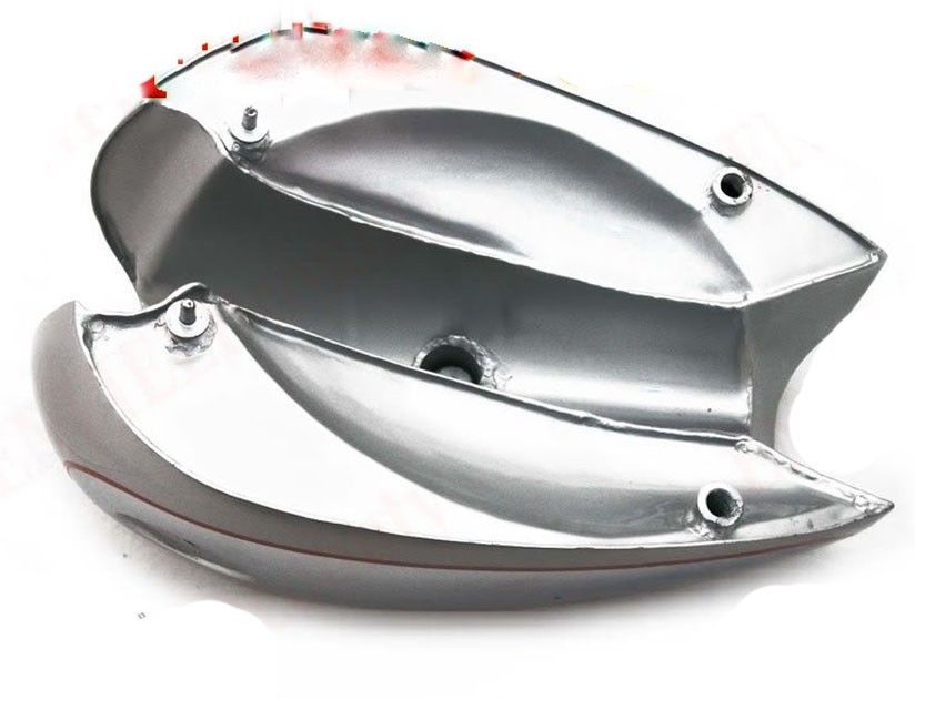BSA A10 Chrome Plated & Silver Petrol 4 Gallon Tank 3.5" Round Monogram  