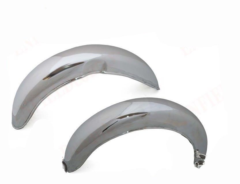 For Norton Wideline Dominator Chrome Plated Front & Rear Mudguard Set 