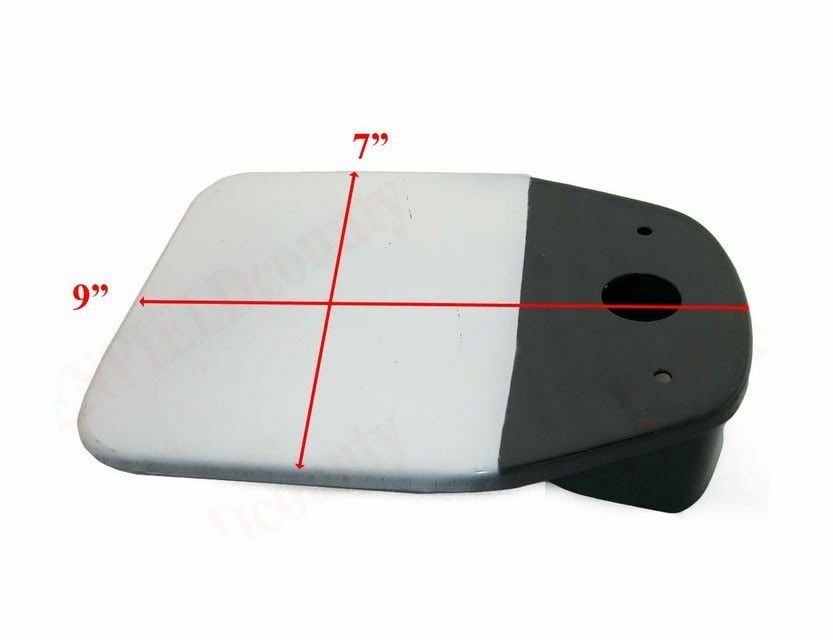 Fits Royal Enfield Early Model White Black Rear License Number Plate 