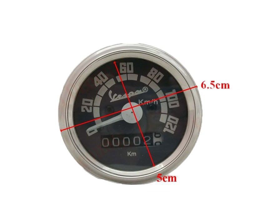 Vespa VNC VBC 0-120 km/h Speedo 6.3cm White Dial Speedometer  