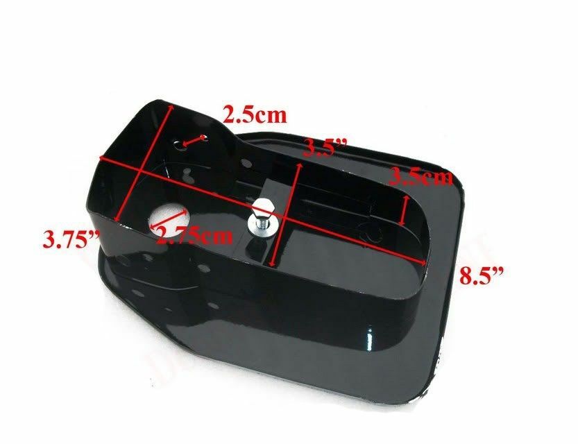 Fits Royal Enfield Early Model White Black Rear License Number Plate 