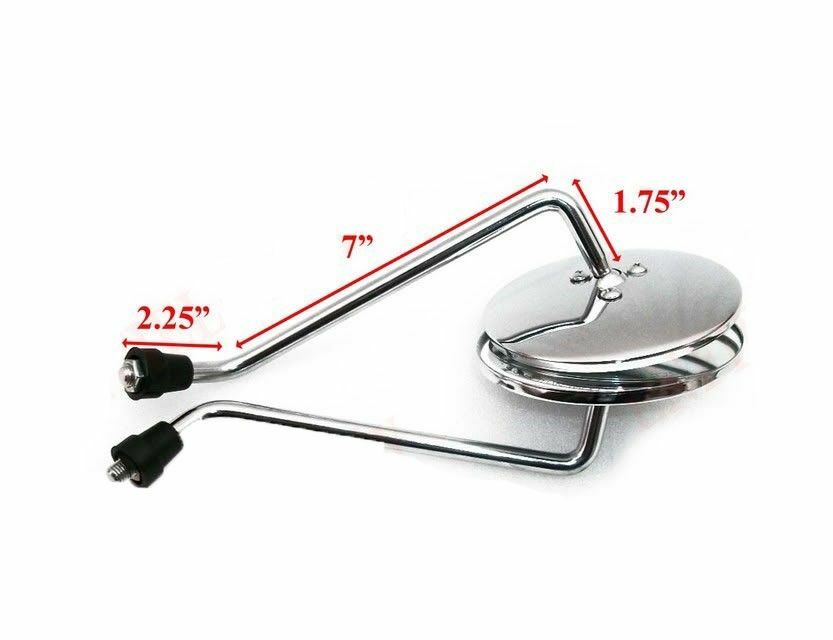 Fits Royal Enfield Bullet Classic Rear View Mirror Set Chrome Plated  