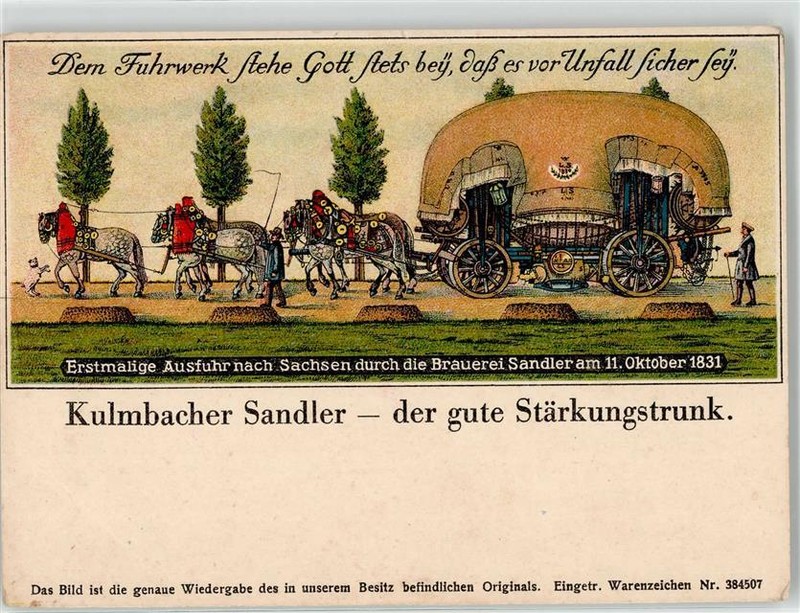 52193653 - 8650 Kulmbach Kulmbacher Sandler Erstmalige Ausfuhr Nach Sachsen