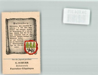 39604378 - 7112 Waldenburg Wappen und Chronik Sammelmarke Nr. 513 Deutscher