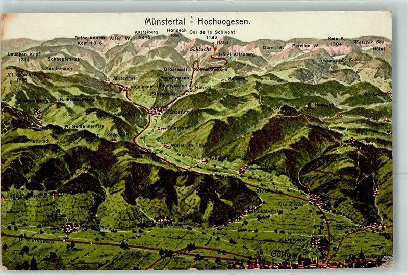39471870 - Colmar Vogelschau Muenstertal Hochvogesen