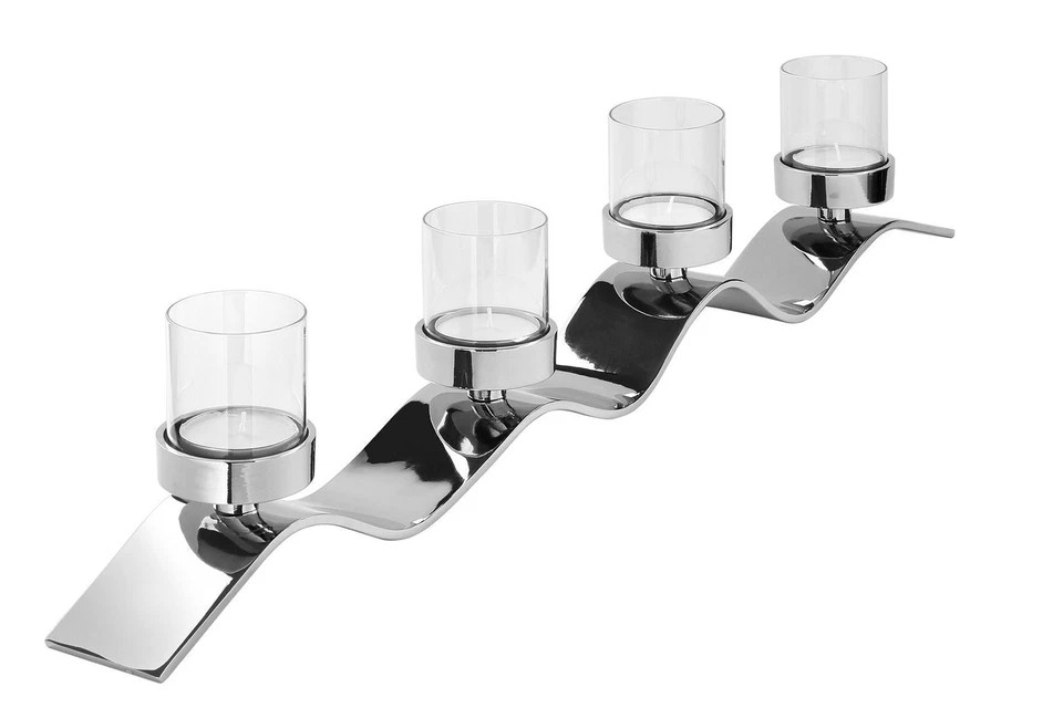 Silberne Kerzenständer & Teelichthalter