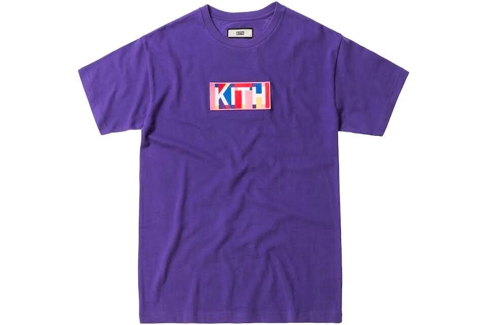 KITH Paneled L/S Tee \"Dark Indigo\" BOXロゴ Kith-Classic-Logo-Tee-Navy-Red