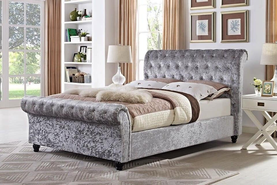 PARKLANE CRUSH VELVET IMMEDIATE DELIVEDOUBLE & KING SIZE