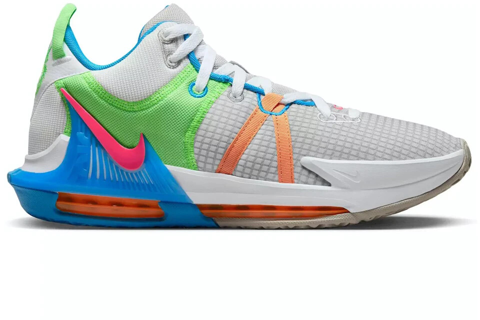 

Мужские кроссовки Nike LeBron James Witness VII 7 Grey Fog Hyper Pink Blue DM1123-003 размер 12, Multicolor, Nike LeBron Witness