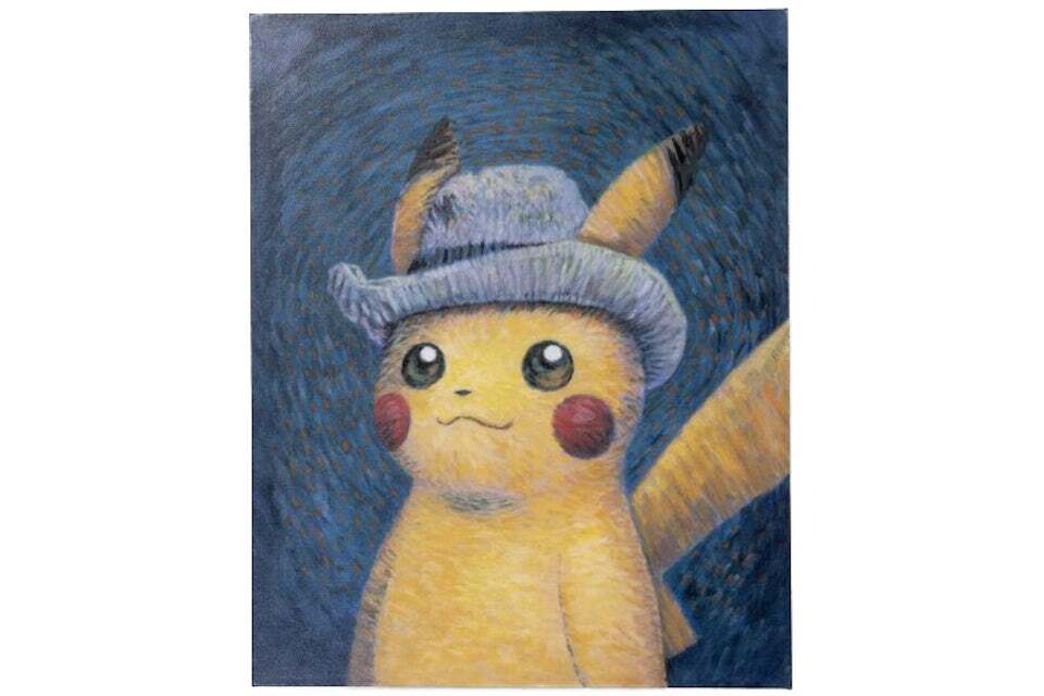 Van Gogh Giclée, Pikachu™ 金枠 Mサイズ 最安値】ゴッホピカチュウ キャンバス 金枠 木枠 XLサイズ