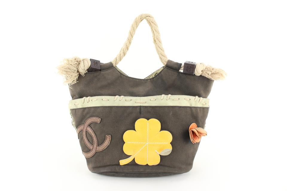 Chanel Clover Flower Rope Handle Fish Net Hand Bag Tote