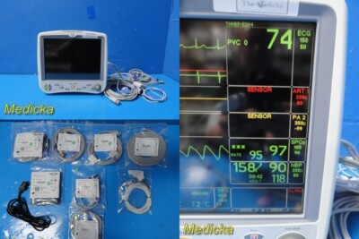 GE Dash 5000 Patient Monitor (NBP,ECG,TEMP,CO,Masimo SPO2,CO2,IBP); Leads ~34305