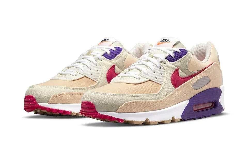 Кроссовки Nike Air Max 90 SE Air Sprung Sesame Коричнево-красные DM8171-200 Мужские Размер 8