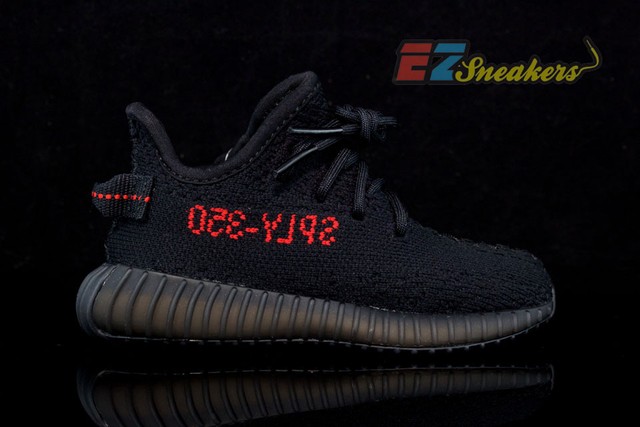 adidas yeezy boost 350 v2 infant sz 8k black/red kanye #bb6372