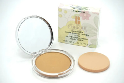 Clinique STAY-MATTE SHEER Pressed Powder Oil-free - 0.27oz/7.6g-CHOOSE SHADE-NIB