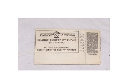 Vintage 10/29/87 Jethro Tull Chicago Concert Tour Ticket Stub EX Cubs Sox Ofr