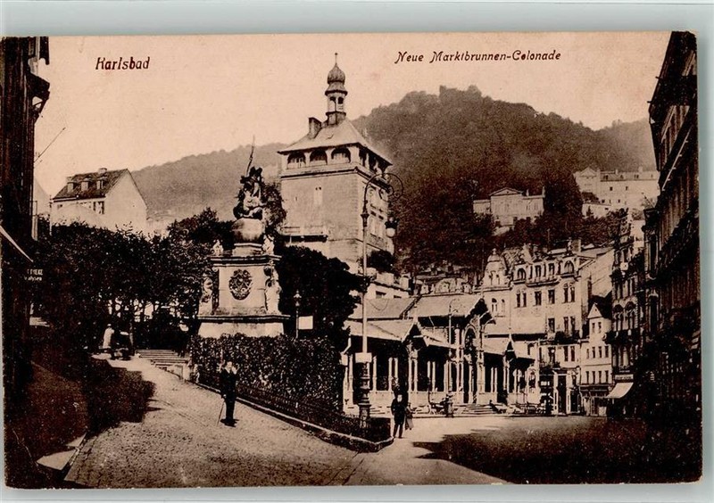 39641276 - Karlovy Vary Marktbrunnen- Kolonnade Karlovy Vary / Karlsbad (Stadt
