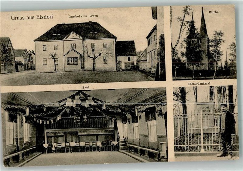 13546530 - 7101 Eisdorf Gasthaus Zum Loewen Saal Koernerdenkmal Ev. Pfarrkirche