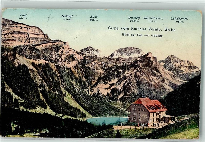 39700968 - Grabs Kurhaus Voralp 1912 Gebrauchsspuren
