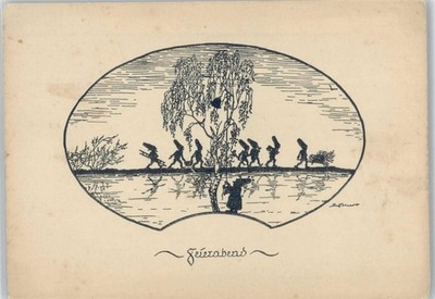 12052322 - haben Feierabend - Scherenschnitt von Forck Zwerg