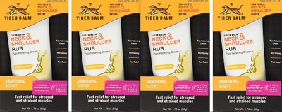 Tiger Balm Neck & Shoulder Rub FAST Muscle Ache Relief 50 g ( 4 pack ) __