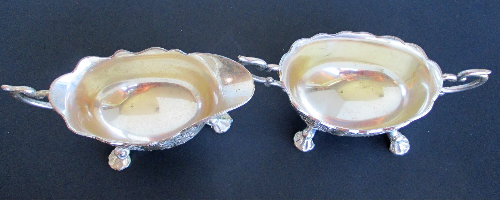 VINTAGE SILVER SUGAR & CREAMER SET