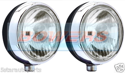 2x 7" Cibie Oscar Replica Spotlights Spotlamps H3 Stainless Steel Chrome