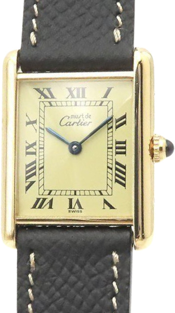 Cartier Must de Cartier 21 - 24 mm, acero inoxidable, chapado en oro