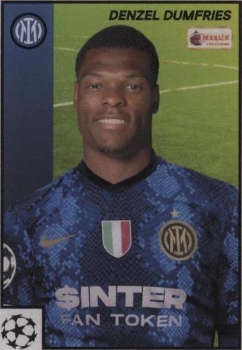 2021-22 Topps Merlin's Heritage 97 UCL Denzel Dumfries #51
