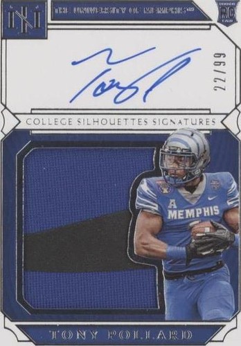 2019 Panini National Treasures Collegiate Tony Pollard #148