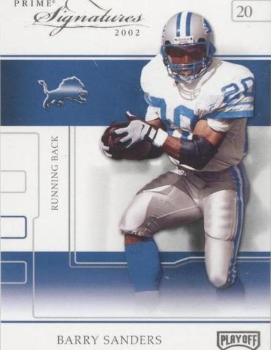 2002 Playoff Prime Signatures Barry Sanders #61