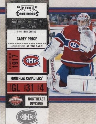 2010-11 Panini Playoff Contenders - Carey Price #30